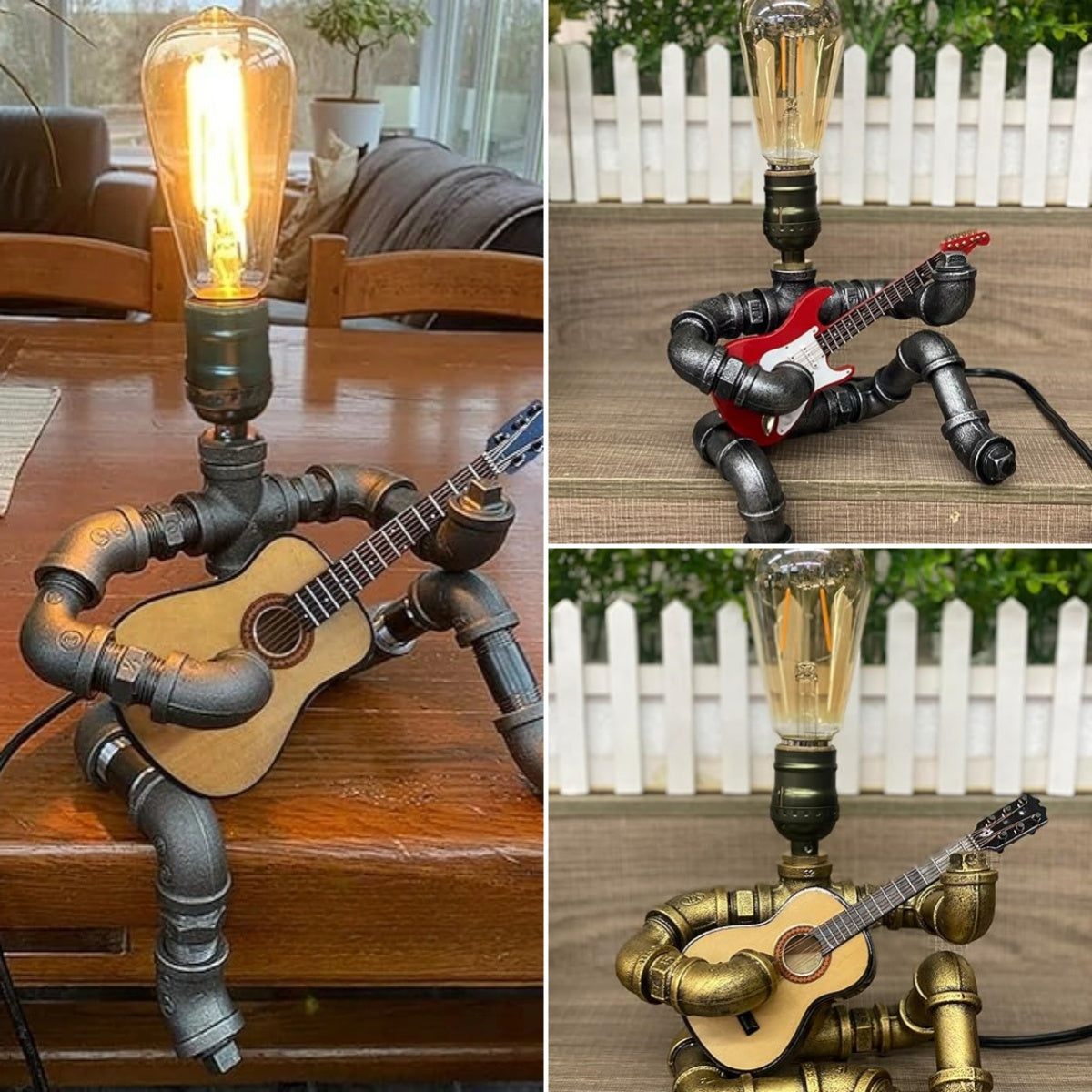 Music Guitar Table Lamp Art Decor