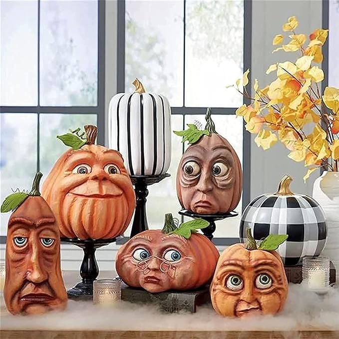 Pumpkin Kingdom Face Decoration Props (6 pieces)