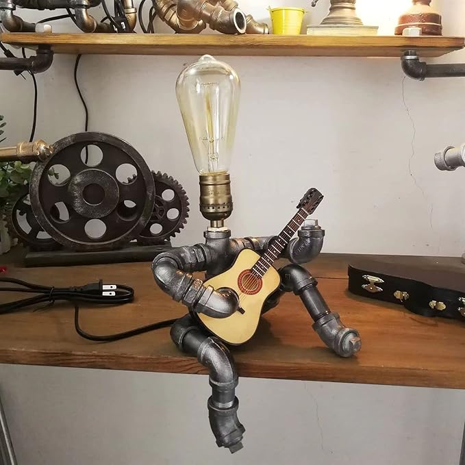 Music Guitar Table Lamp Art Decor