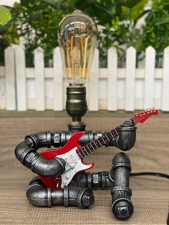 Music Guitar Table Lamp Art Decor