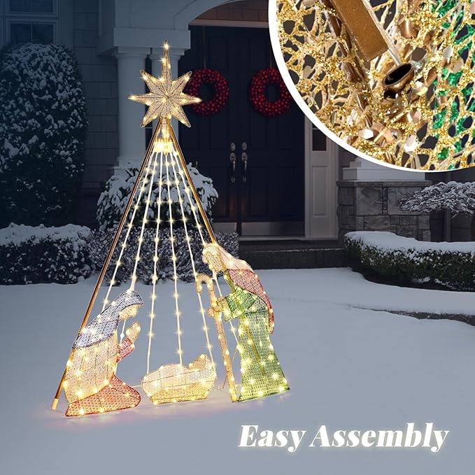 6FT Nativity Scene for Outdoor Christmas Decorations