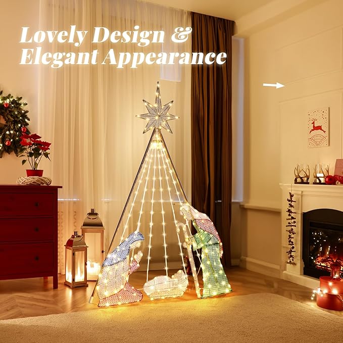 6FT Nativity Scene for Outdoor Christmas Decorations