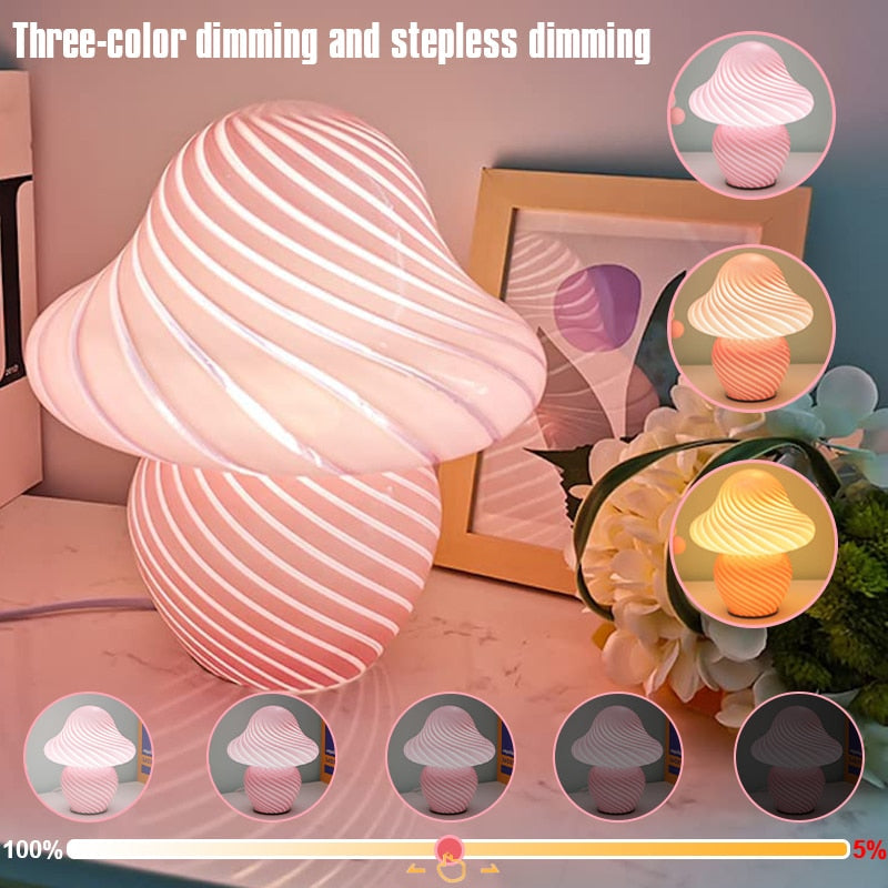 Ordinary Glass Mushroom Lamp