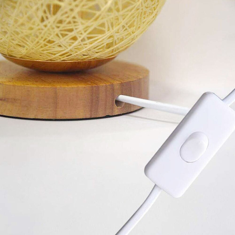 Round Rattan Desk Lamp