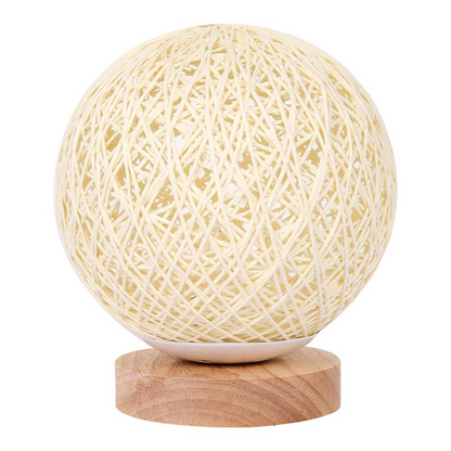 Round Rattan Desk Lamp