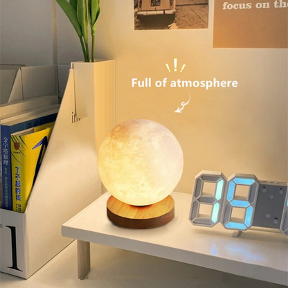 3D Rotating Moon Night Light