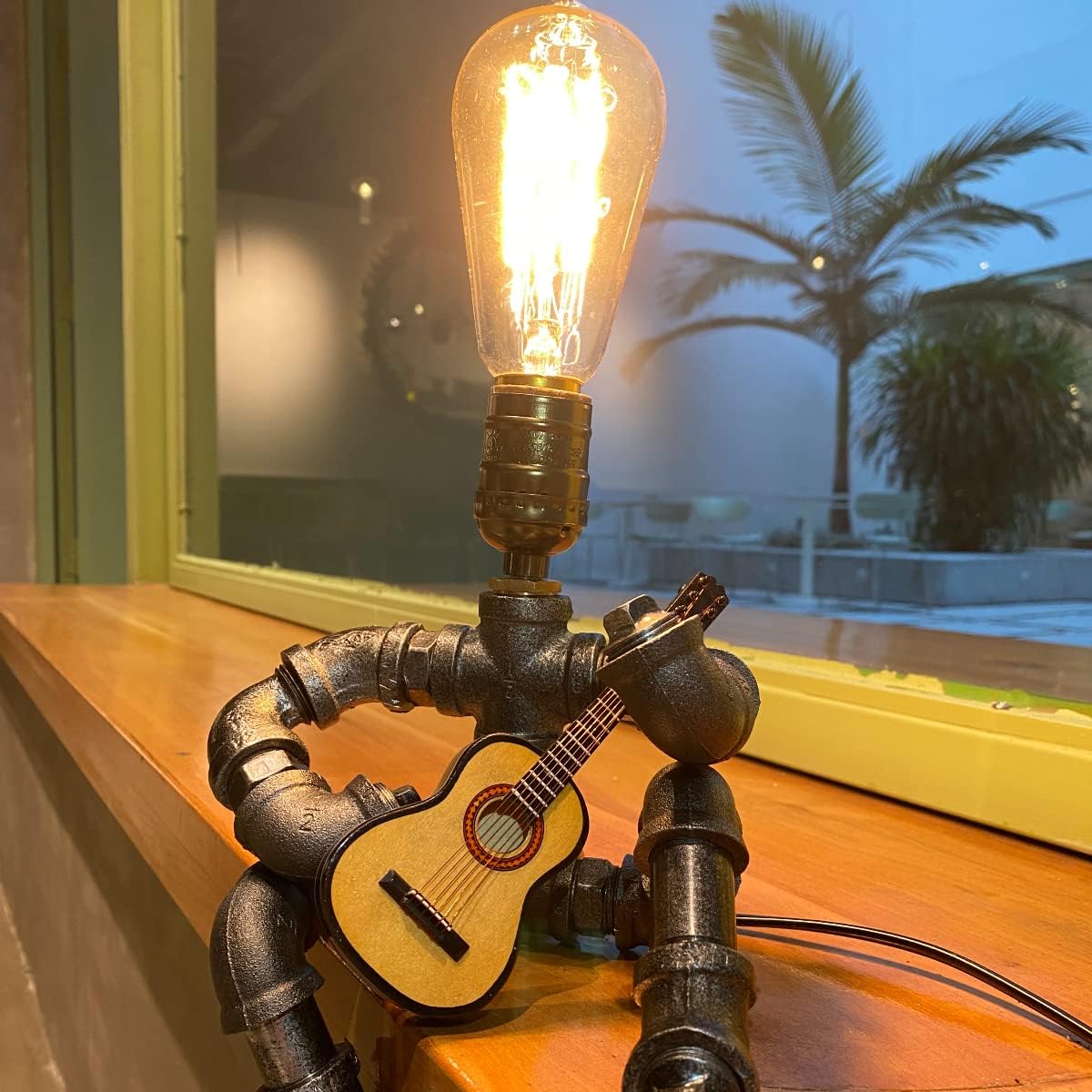 Music Guitar Table Lamp Art Decor