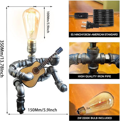 Music Guitar Table Lamp Art Decor