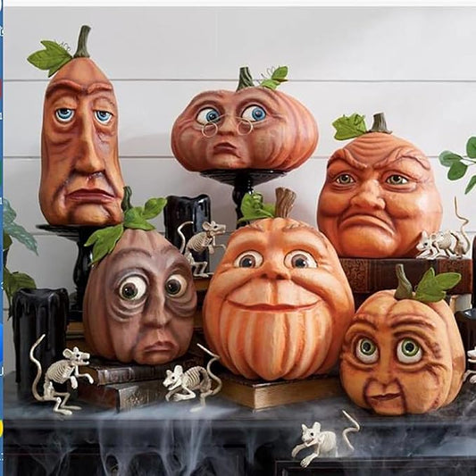 Pumpkin Kingdom Face Decoration Props (6 pieces)