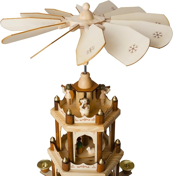 18/24 Inches Wooden Christmas Pyramid - Nativity Play