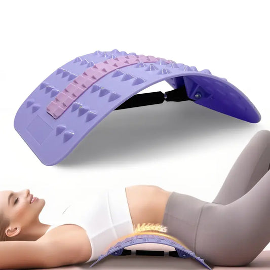 Widened Design Back Stretcher for Lower Back, Lumbar Support with Acupressure Node
