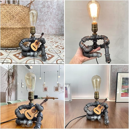 Music Guitar Table Lamp Art Decor