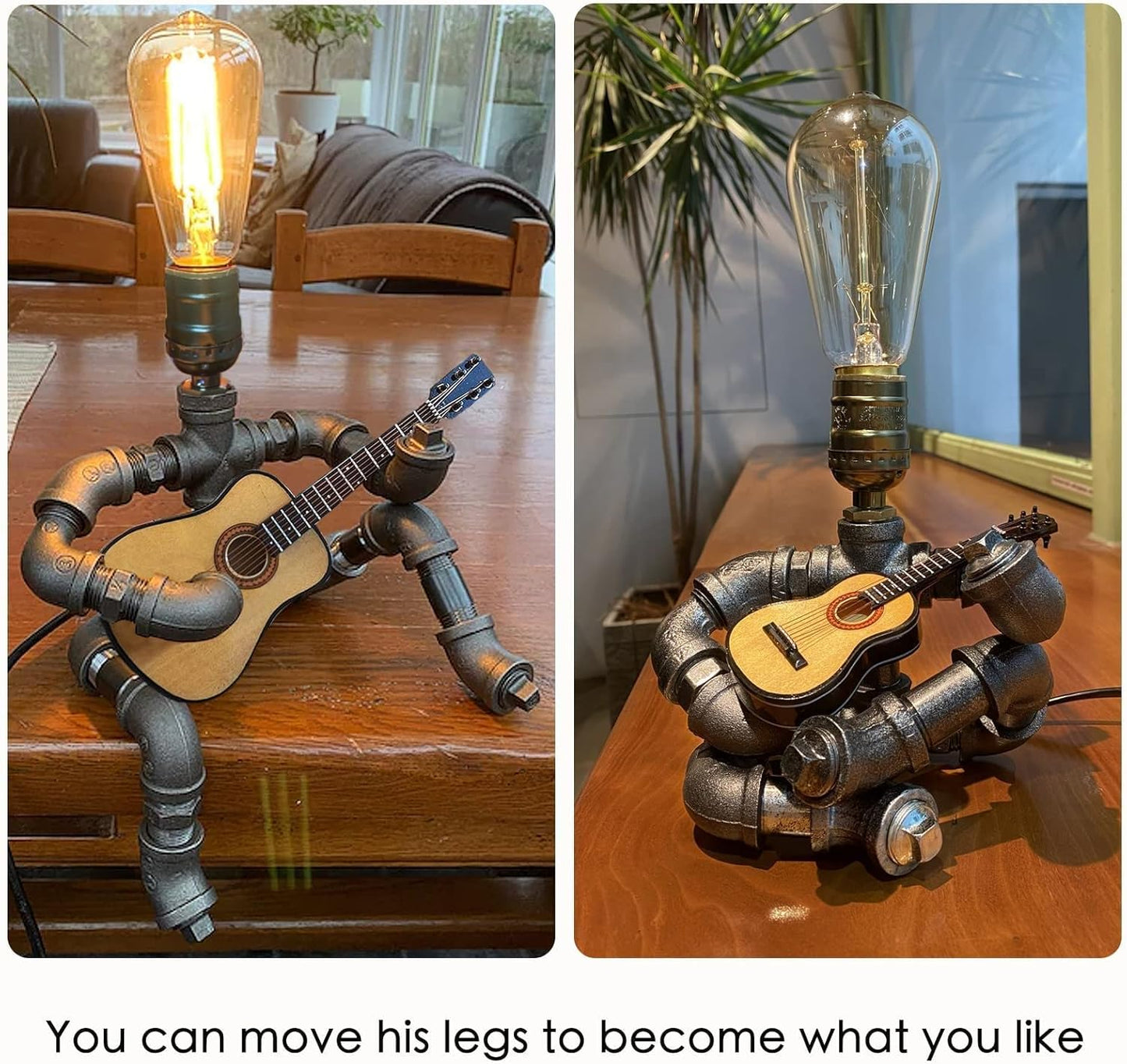 Music Guitar Table Lamp Art Decor