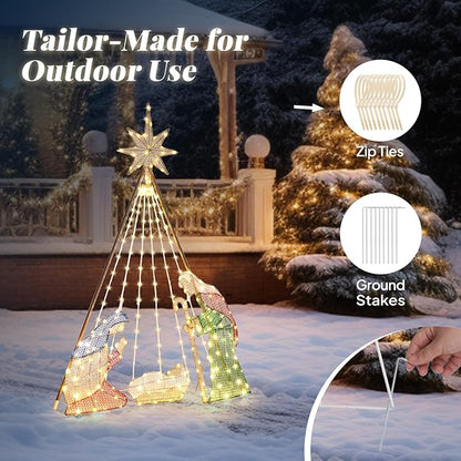 6FT Nativity Scene for Outdoor Christmas Decorations