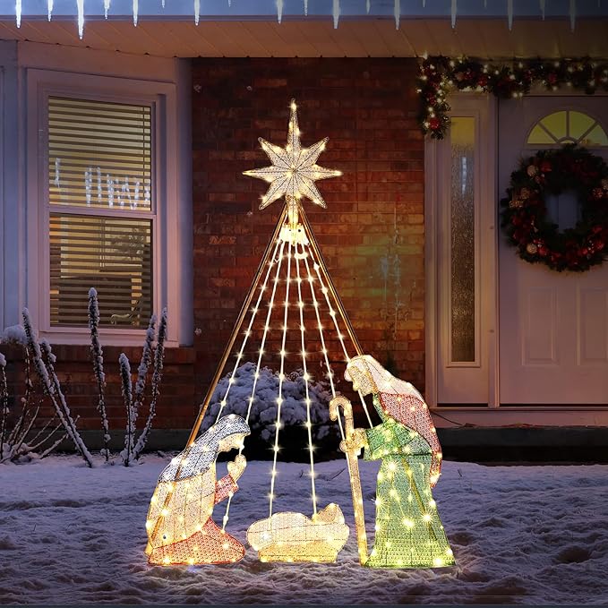 6FT Nativity Scene for Outdoor Christmas Decorations